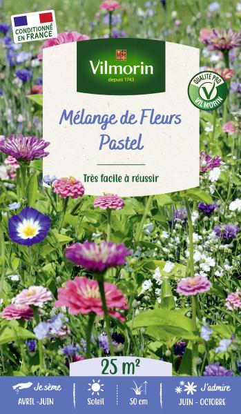 Mélanges de fleurs - Mélange Pastel - 25 m² - Mélange de fleurs - PACKAGING_RECTO
